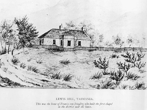 Emma Von Stieglitz, sketch of 'Lewis Hill' at Royal George, 1847. Tasmanian Archives