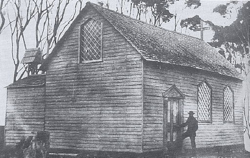 Emu Bay Chapel in 1883. Reproduced with the permission of Kerry Pink