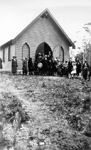 Strickland Church & Congregation, 1930, Tasmanian Archives