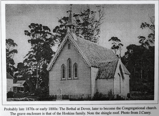 From the book by Norm Beechey & Dortthy Baker, A History of Dover & Port Esperance, Tasmania. Volume 2, Later years, 1875-1925